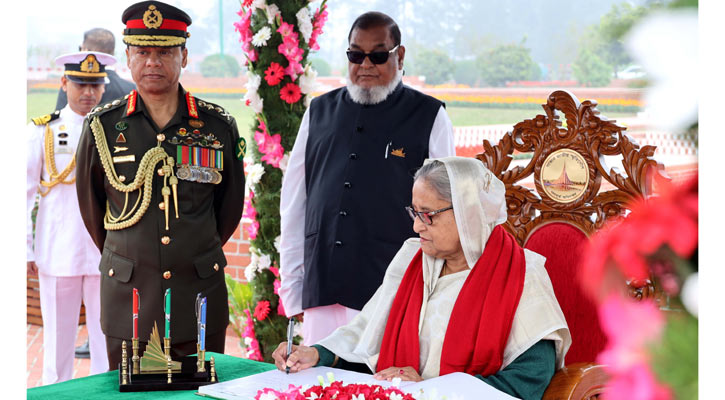 নতুন মন্ত্রিসভার সদস্যদের নিয়ে সাভারে জাতীয় স্মৃতিসৌধে শ্রদ্ধা নিবেদন ঃ