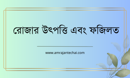 রোজার উৎপত্তি এবং ফজিলত