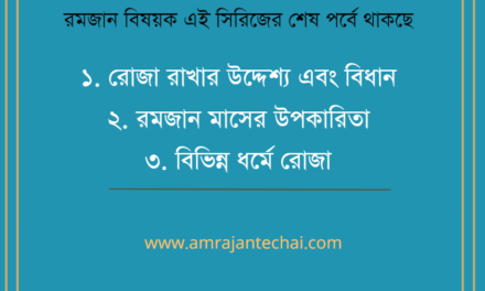 রোজা রাখার উদ্দেশ্য এবং বিধান , রমজান মাসের উপকারিতা এবং বিভিন্ন ধর্মে রোজা পালন